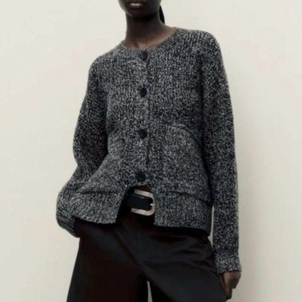 Nwt Zara Bnw Twisted Knit Cardigan Size S